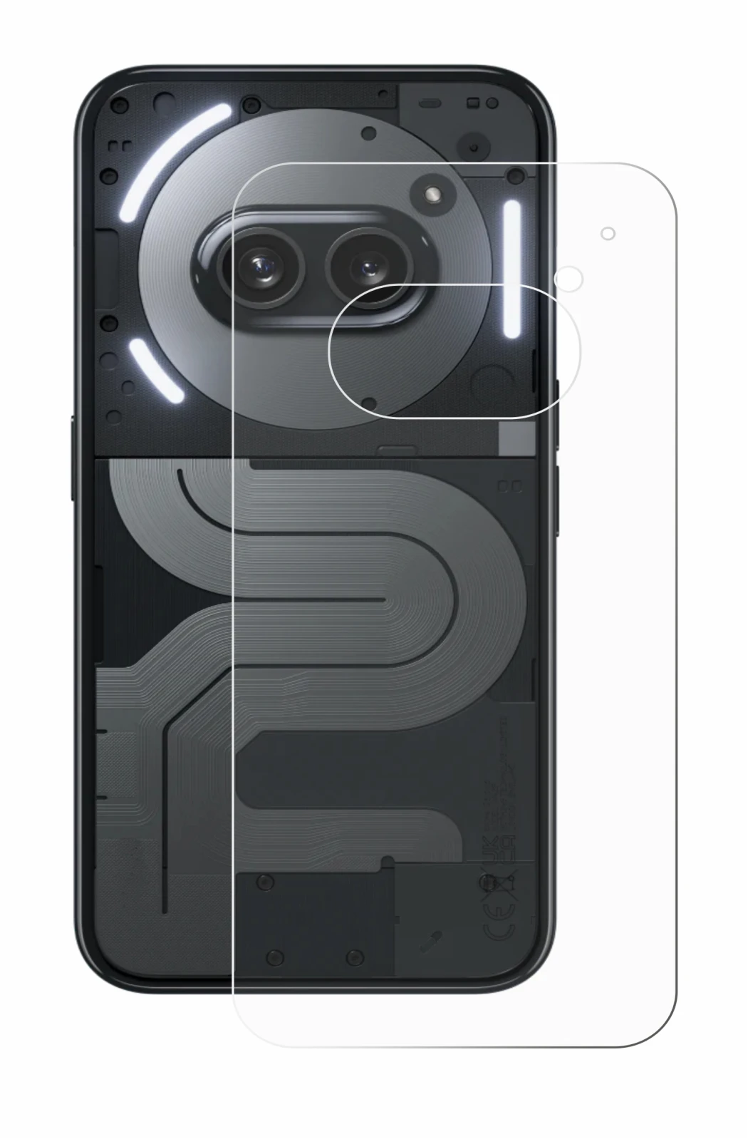 Image of the device Nothing Phone (2a) Plus (Back) with a wide variety of screen protectors.