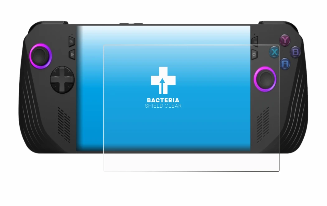 Image of the device ASUS ROG Ally X (2024) with a wide variety of screen protectors.