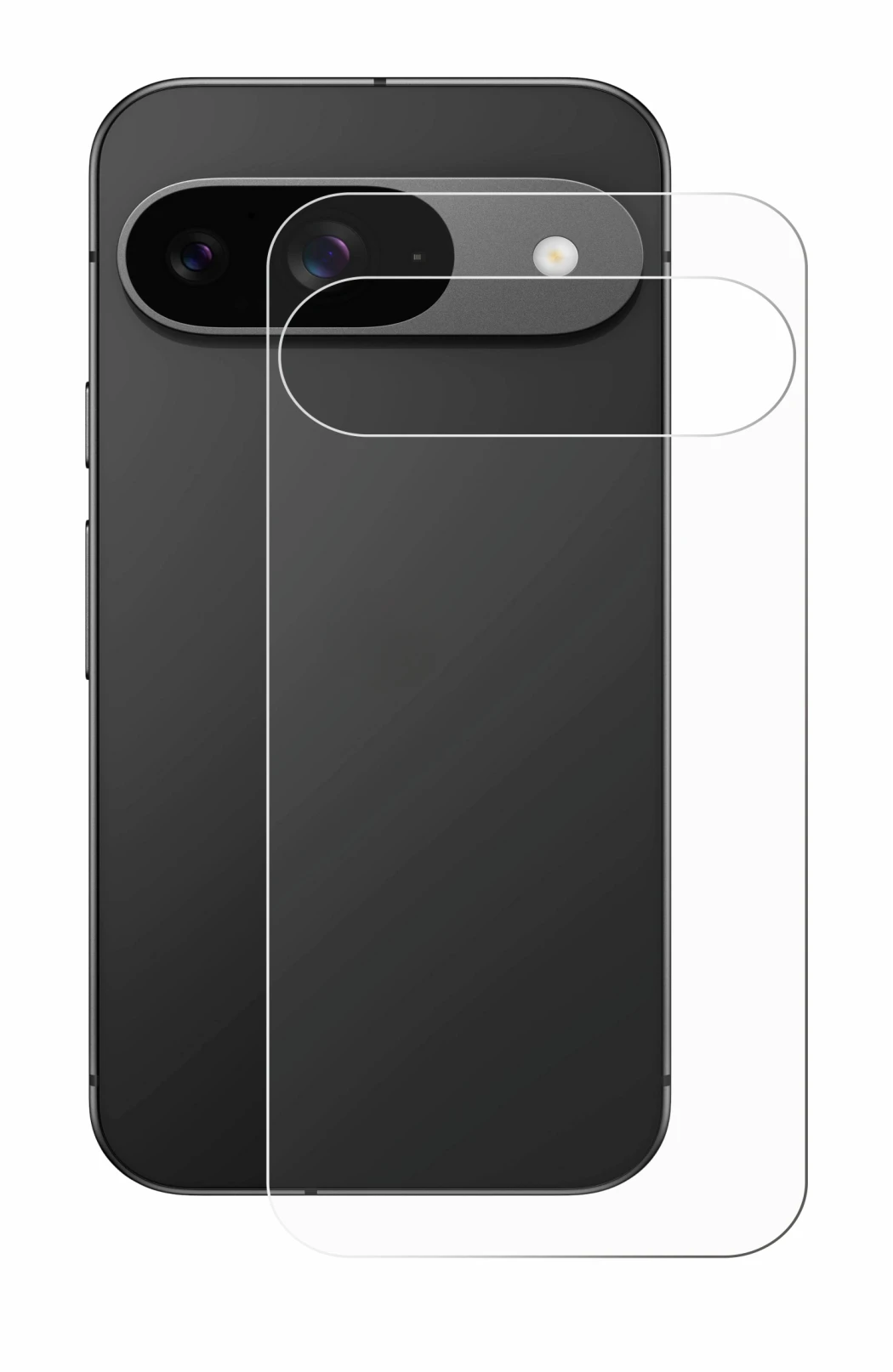 Image of the device Google Pixel 9 (Back) with a wide variety of screen protectors.