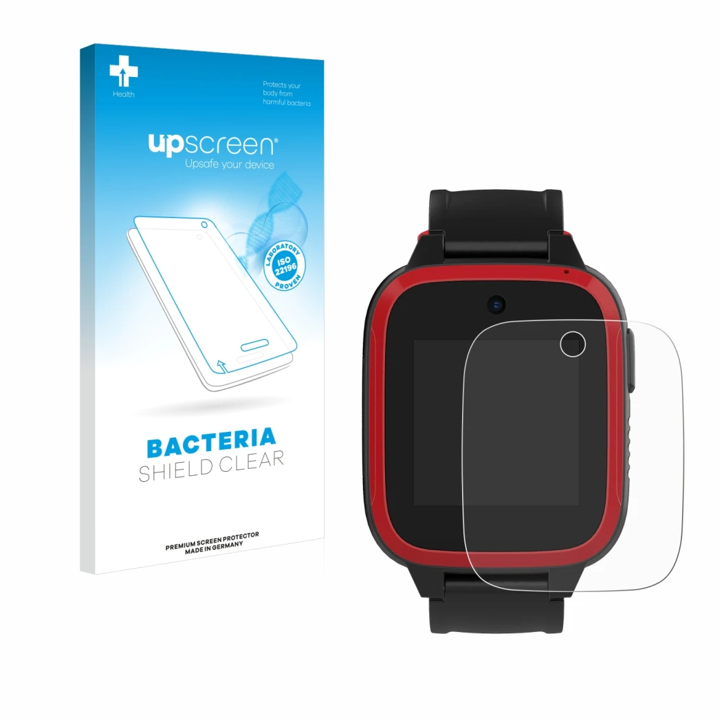 Front side of a product packaging with the brand logo upscreen. Next to it is the device Xplora Let's Go shown with the corres