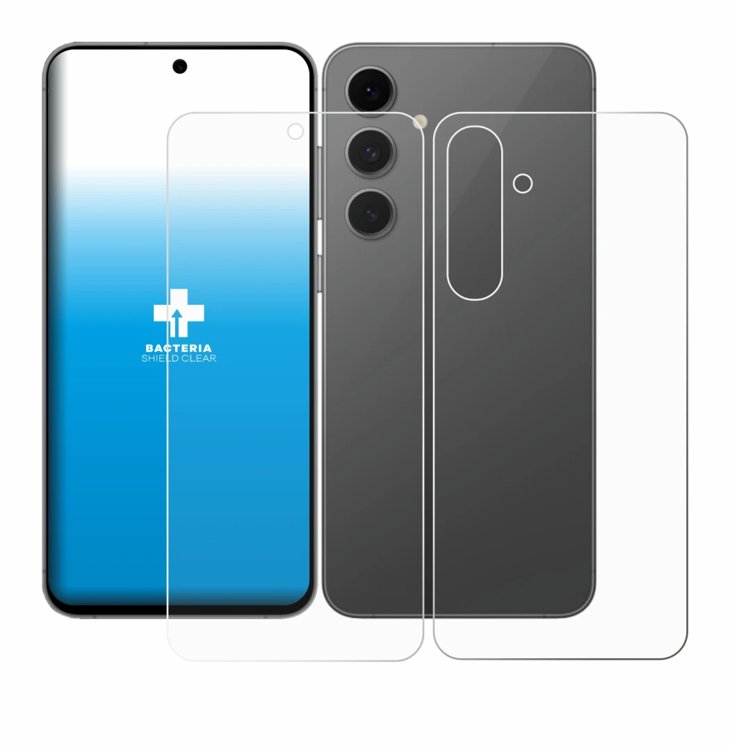 Image of the device Samsung Galaxy S24 FE (Front+Back) with a wide variety of screen protectors.