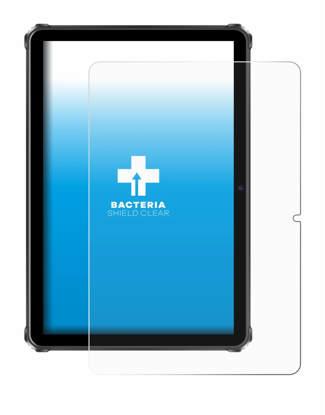 Image of the device Oukitel RT9 with a wide variety of screen protectors.