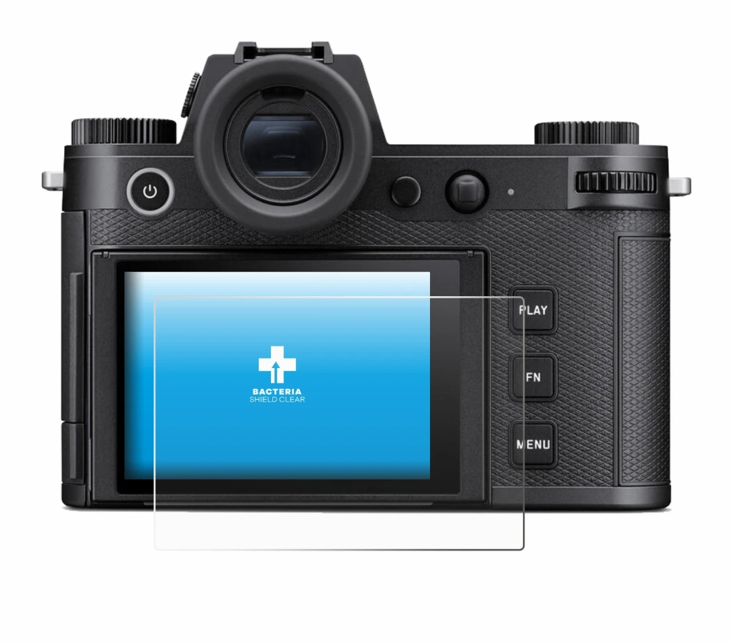 Image of the device Leica SL3-S with a wide variety of screen protectors.