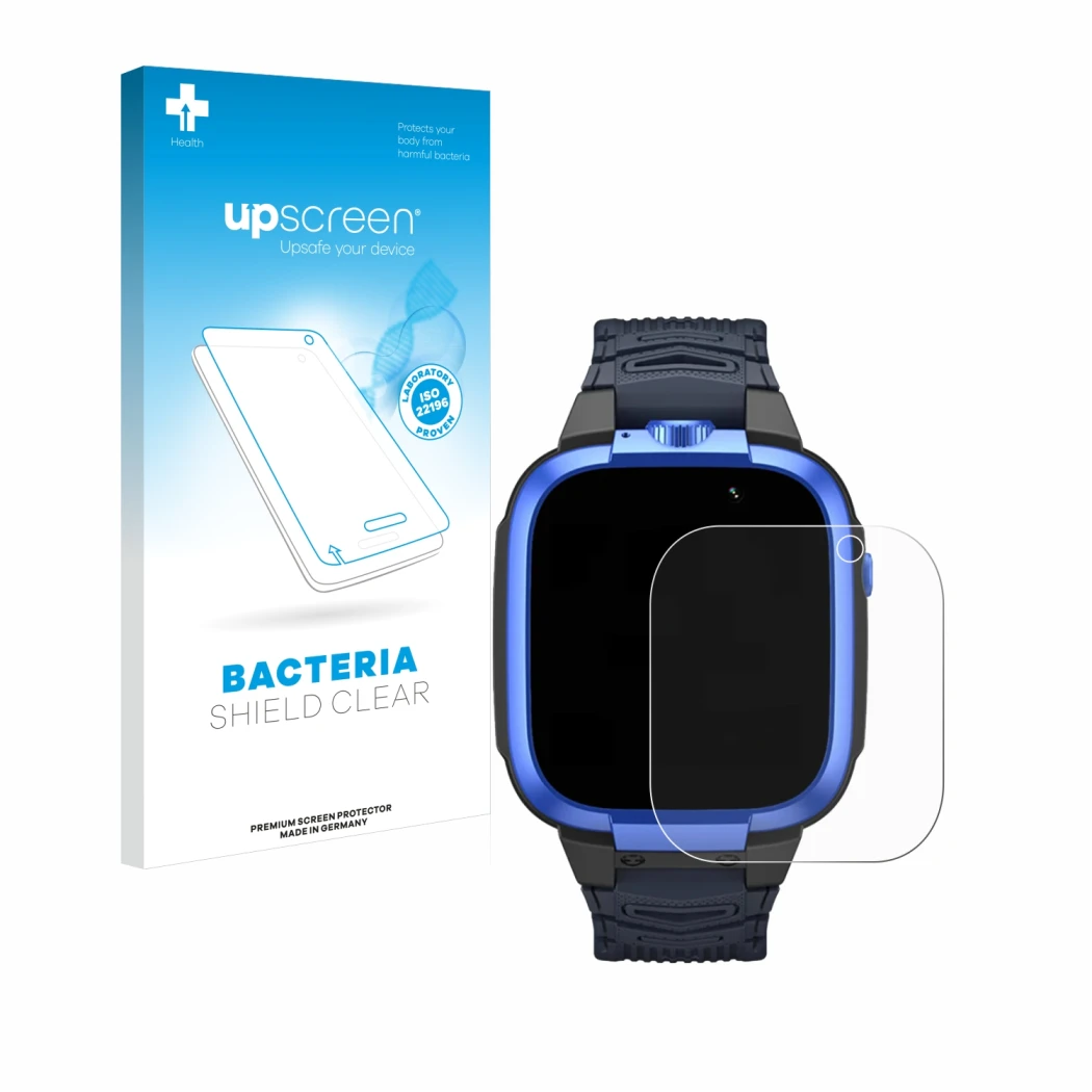 Front side of a product packaging with the brand logo upscreen. Next to it is the device Xiaomi Mibro Kids Z3 shown with the c