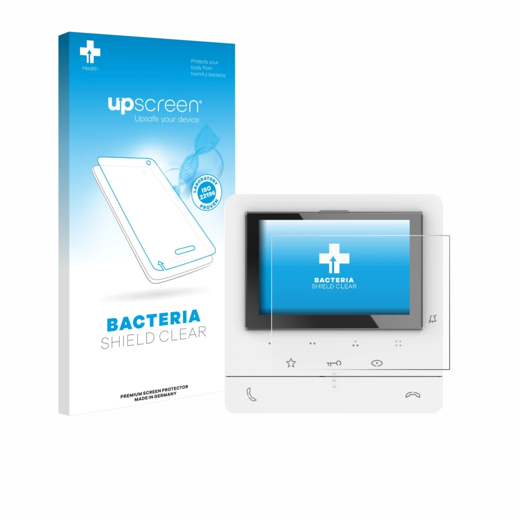 Front side of a product packaging with the brand logo upscreen. Next to it is the device Biticino 344672 shown with the corres