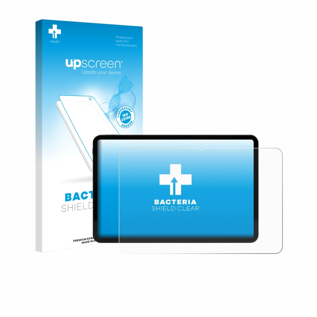 Front side of a product packaging with the brand logo upscreen. Next to it is the device Volla Tablet 12.3