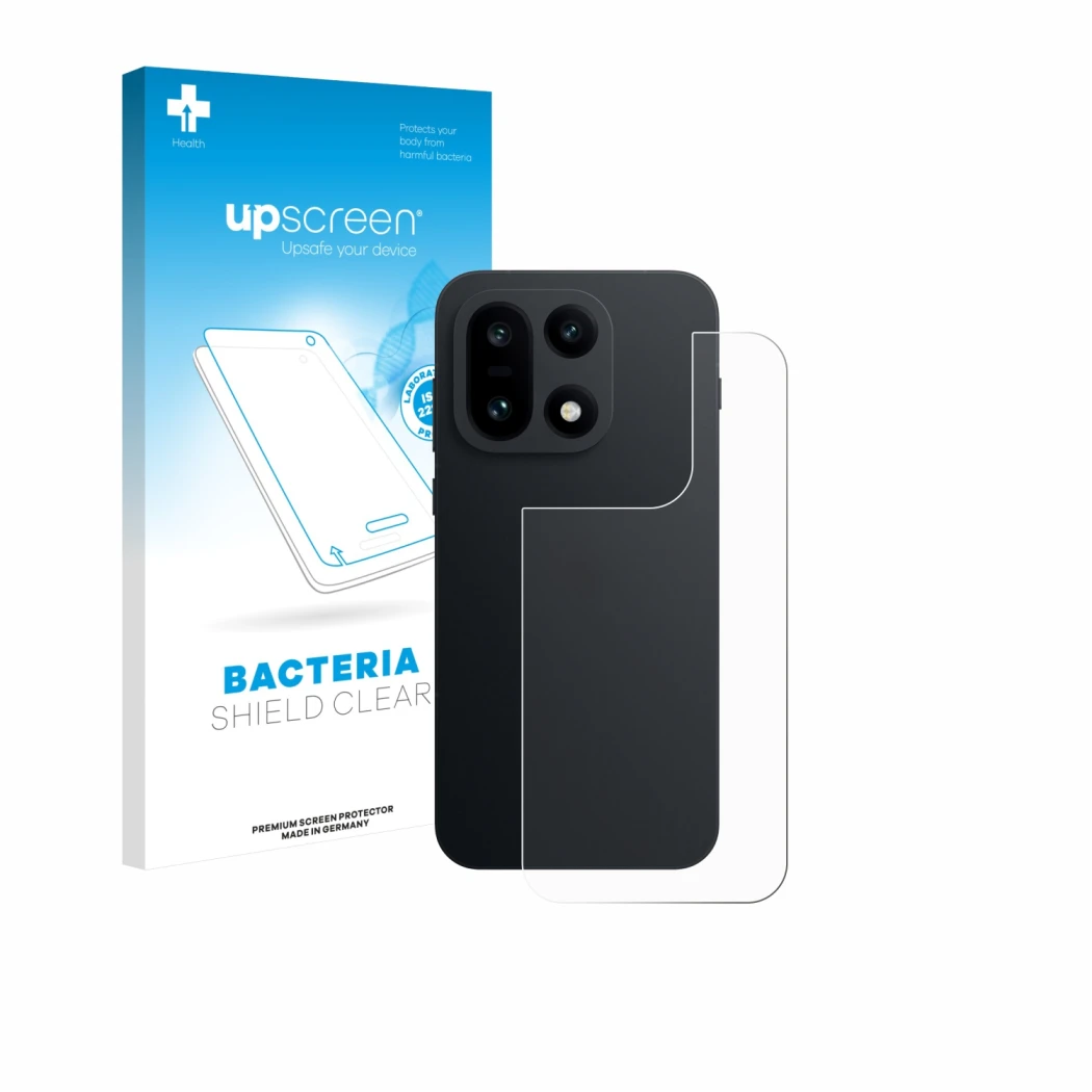 Front side of a product packaging with the brand logo upscreen. Next to it is the device OnePlus 15 (Back) shown with the corr