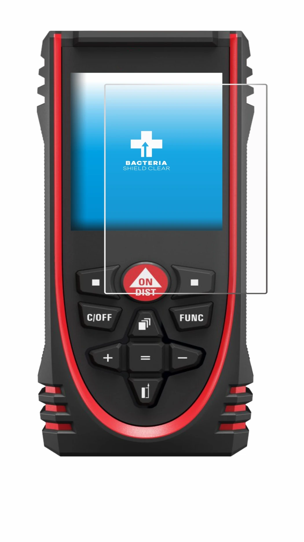 Image of the device Leica DISTO X3 with a wide variety of screen protectors.