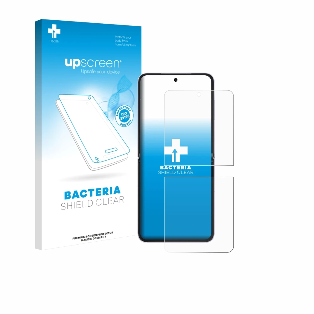 Front side of a product packaging with the brand logo upscreen. Next to it is the device Honor Magic V Flip 2 shown with the c