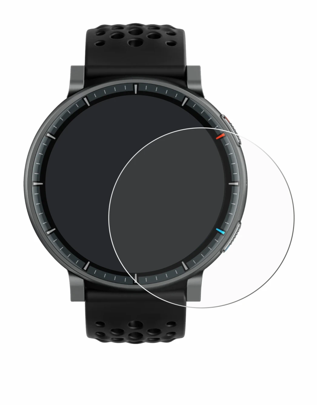 Image of the device Amazfit Active Max with a wide variety of screen protectors.