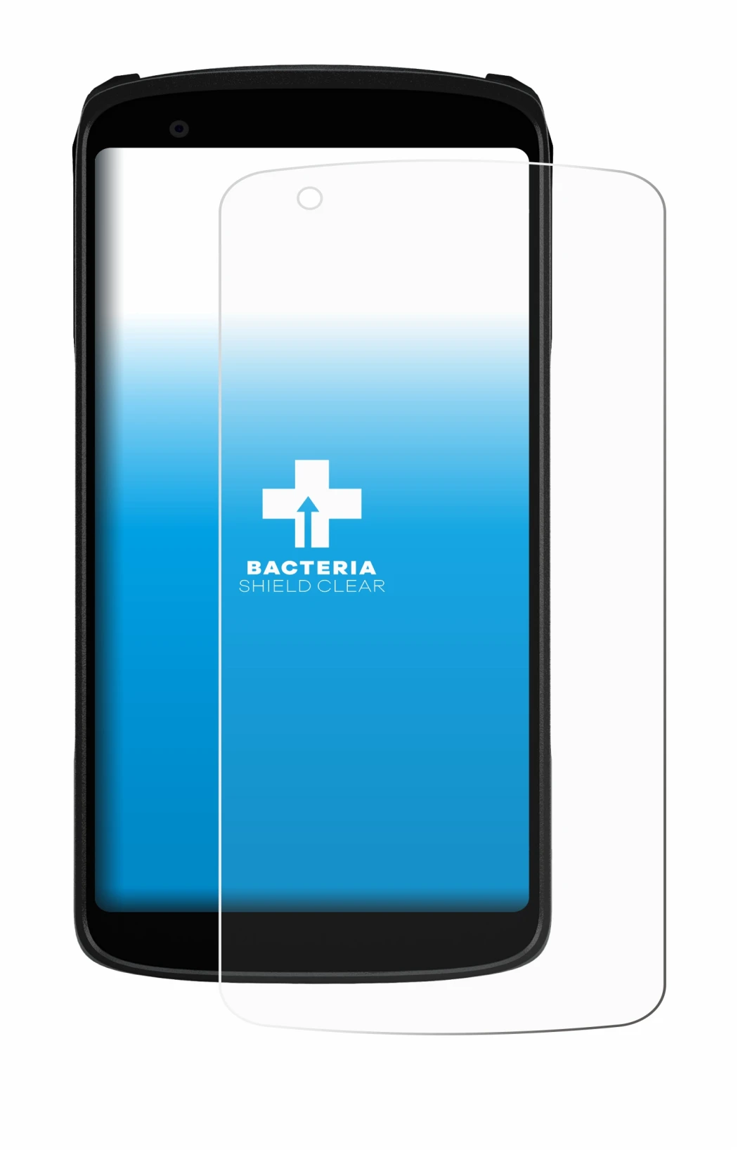 Image of the device Zebra TC22R with a wide variety of screen protectors.