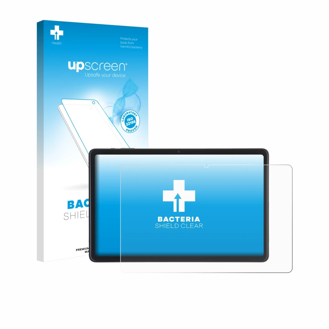 Front side of a product packaging with the brand logo upscreen. Next to it is the device Acepad A171 10.4
