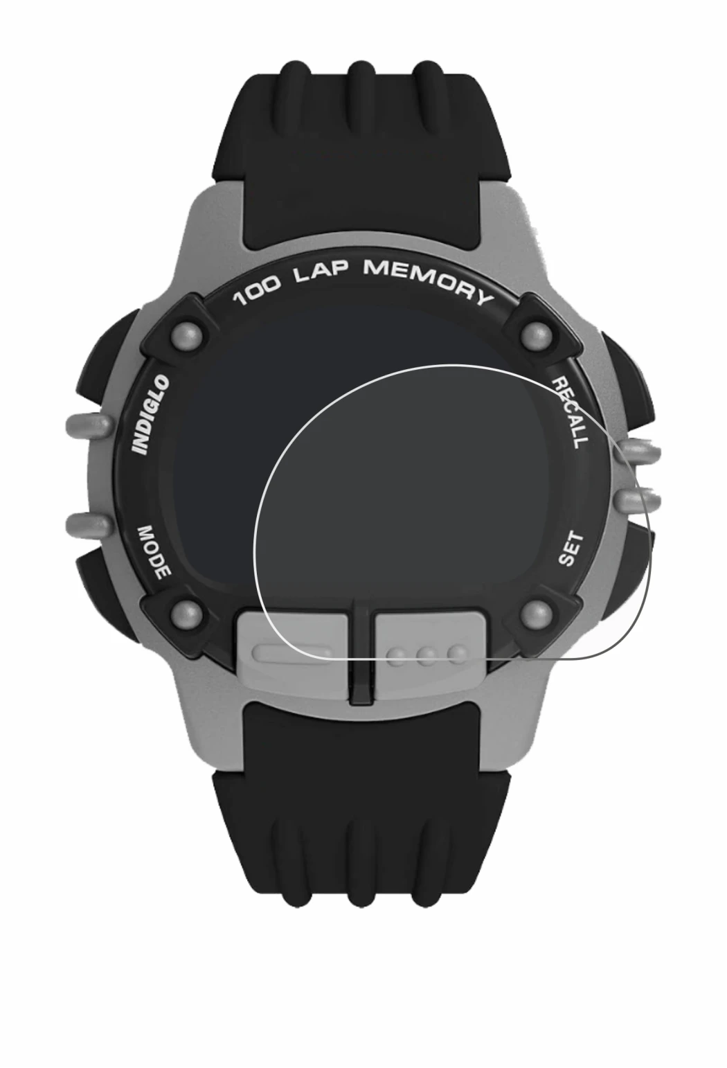 Image of the device Timex Ironman TW5M63200 with a wide variety of screen protectors.