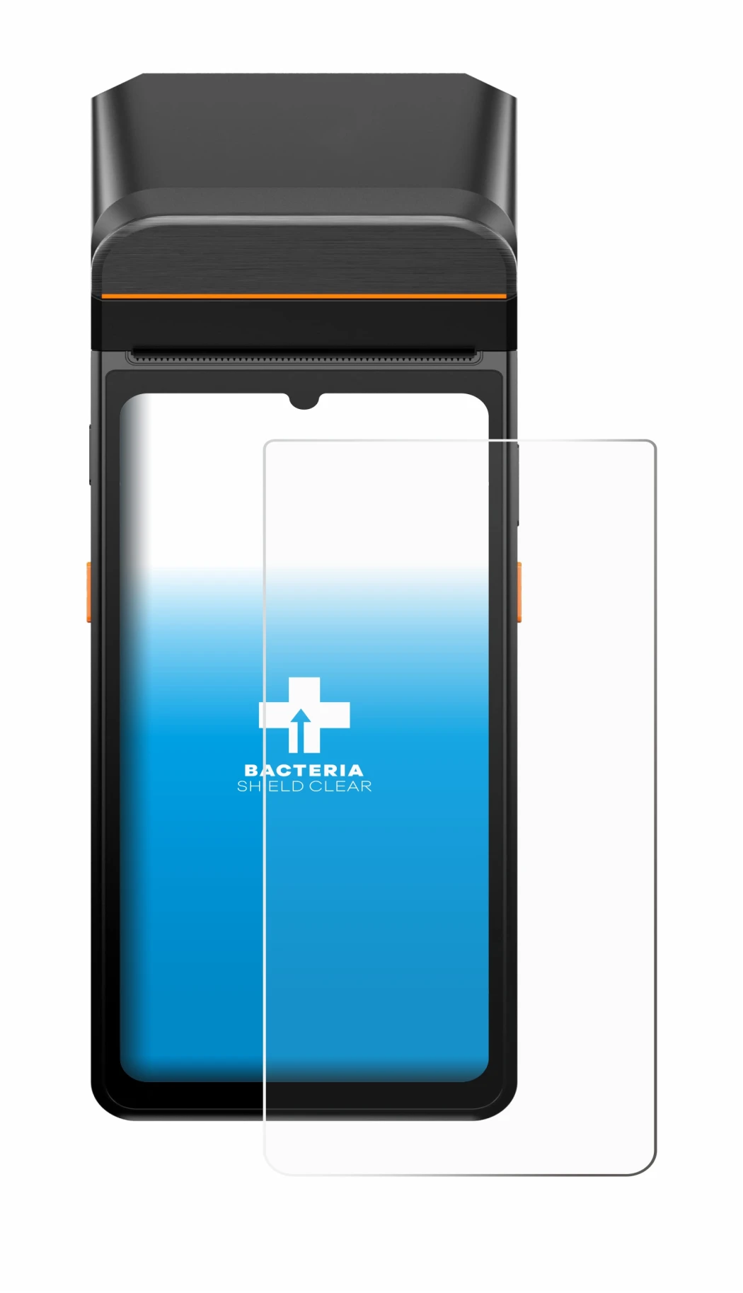 Image of the device Sunmi V3 A13 with a wide variety of screen protectors.