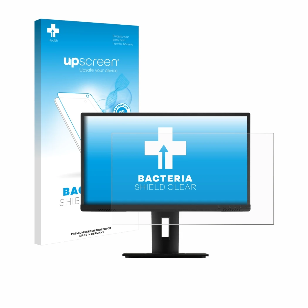 Front side of a product packaging with the brand logo upscreen. Next to it is the device ViewSonic VG2240 shown with the corre