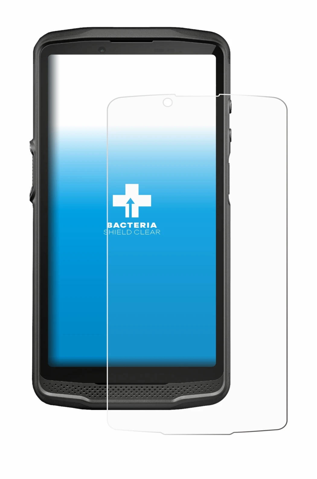 Image of the device Crosscall Core M6 with a wide variety of screen protectors.