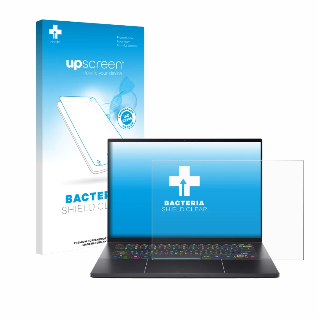 Front side of a product packaging with the brand logo upscreen. Next to it is the device Acer Predator Triton 14 AI shown with