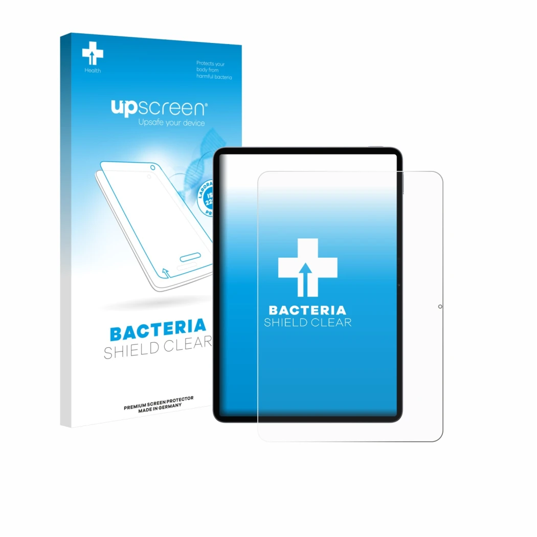 Front side of a product packaging with the brand logo upscreen. Next to it is the device Xiaomi Pad 8 shown with the correspon