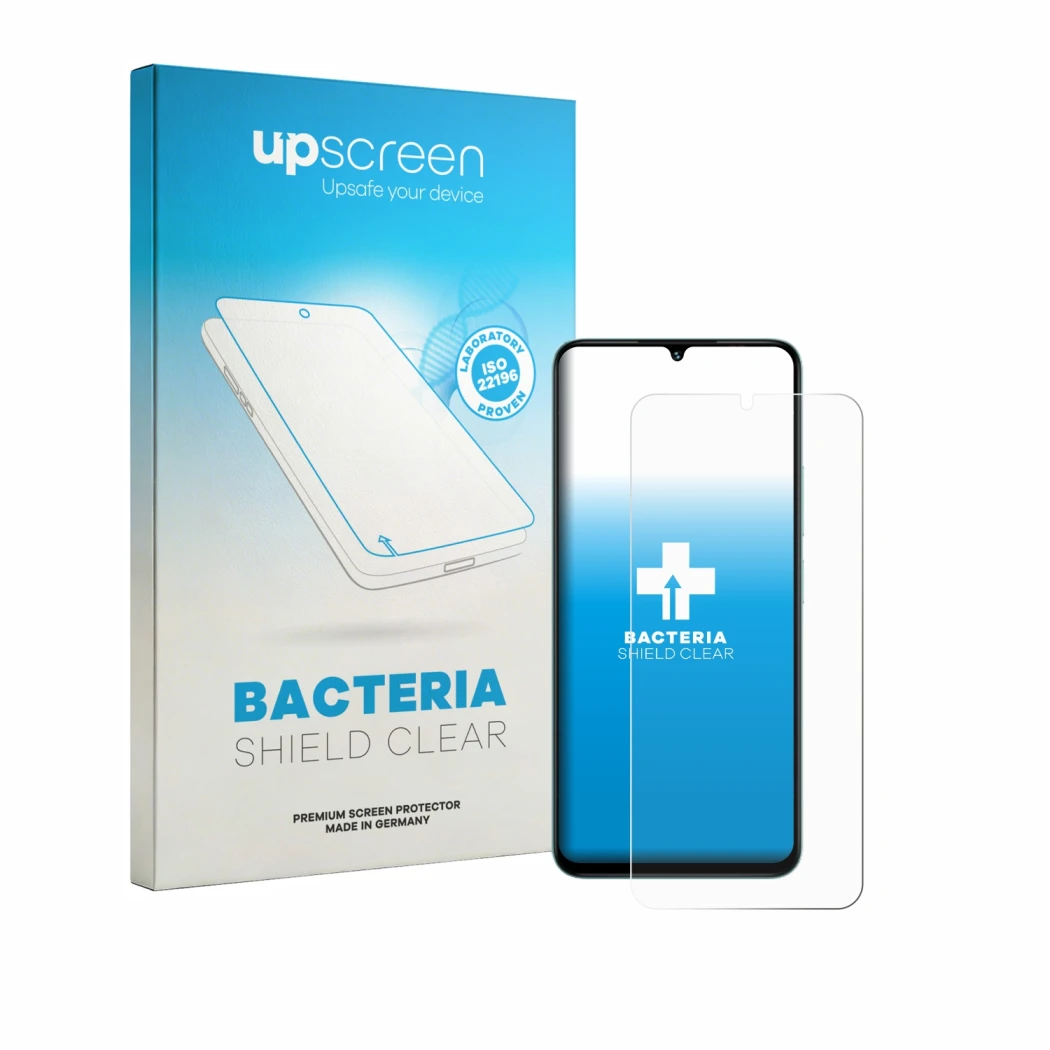 Front side of a product packaging with the brand logo upscreen. Next to it is the device Umidigi A75x shown with the correspon