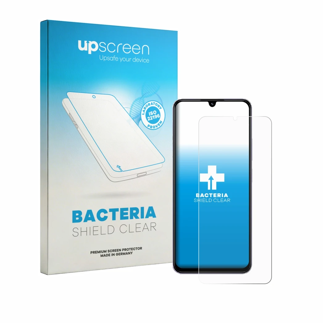 Front side of a product packaging with the brand logo upscreen. Next to it is the device Xiaomi Redmi A4 shown with the corres