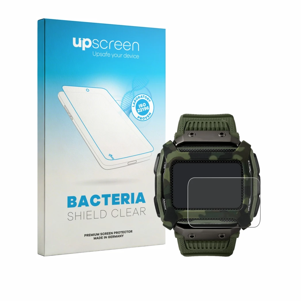 Front side of a product packaging with the brand logo upscreen. Next to it is the device Timex Command Shock shown with the co