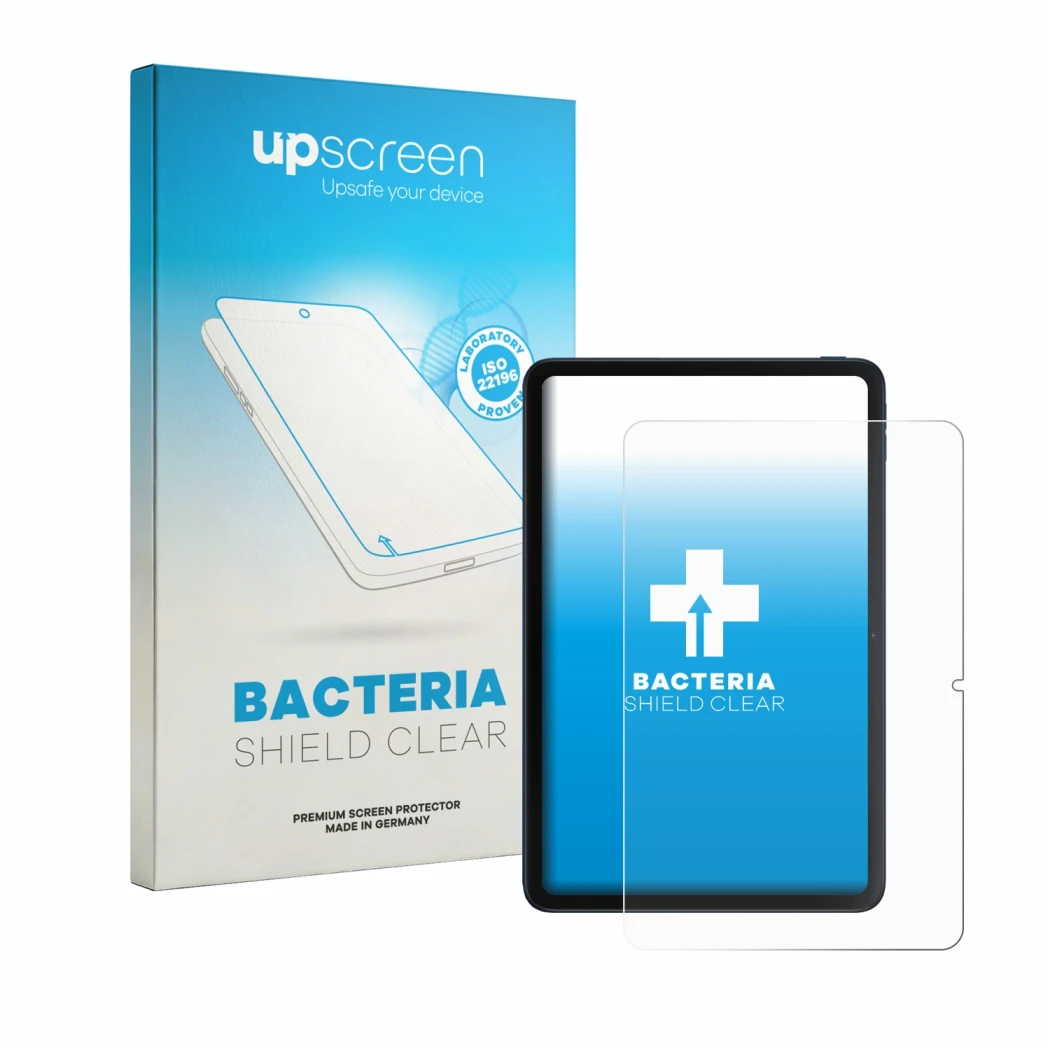 Front side of a product packaging with the brand logo upscreen. Next to it is the device Xiaomi Poco Pad C1 shown with the cor