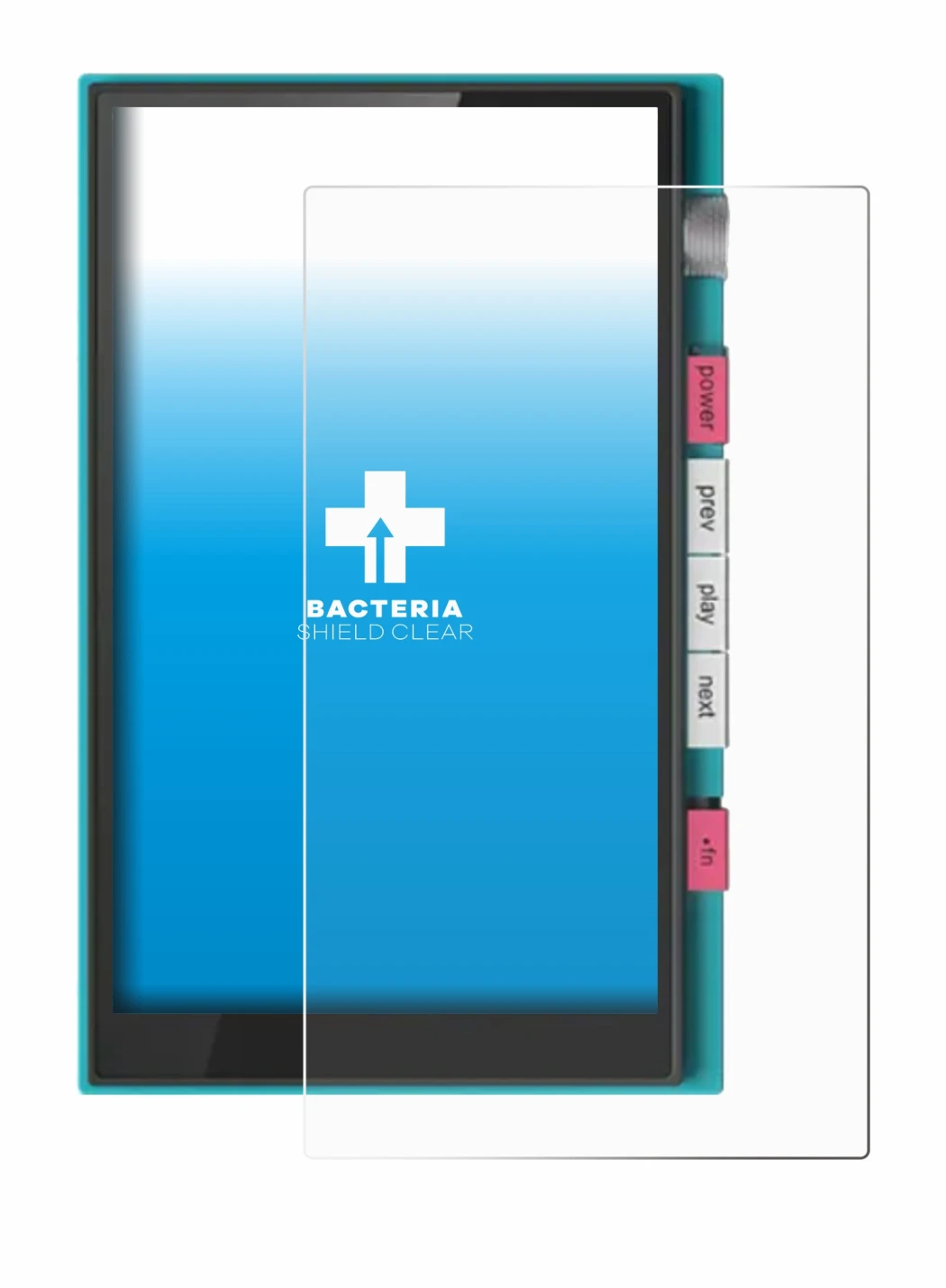 Image of the device Hiby Digital M500 with a wide variety of screen protectors.