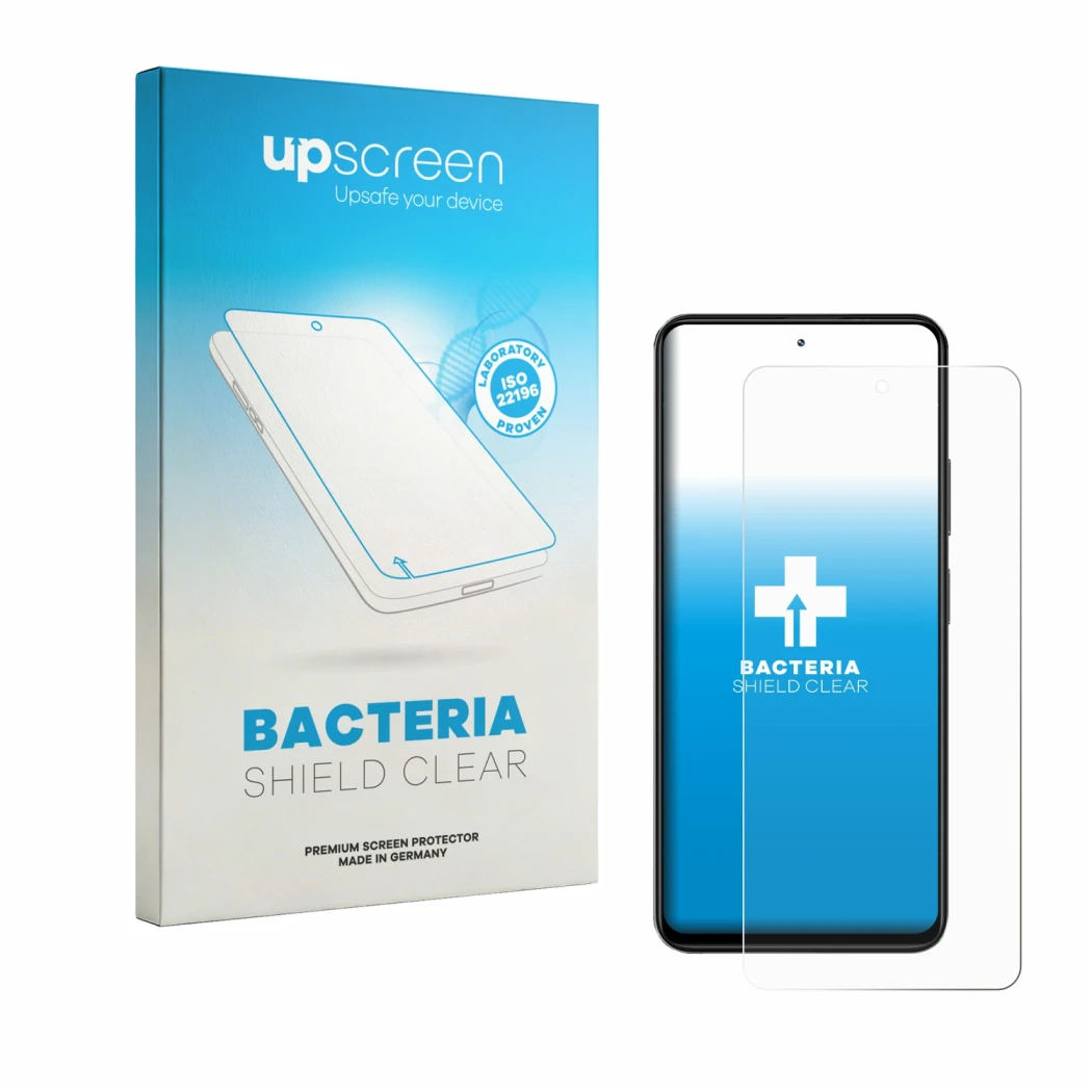 Front side of a product packaging with the brand logo upscreen. Next to it is the device Blackview Color 6 shown with the corr