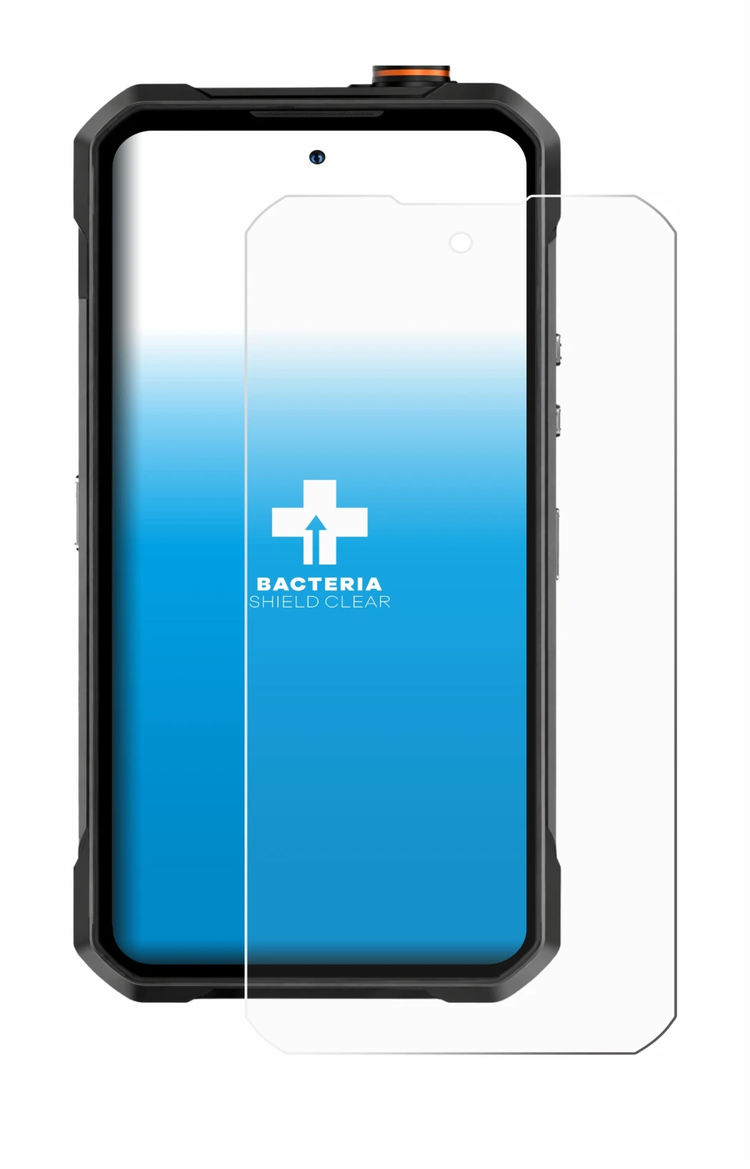 Image of the device Oukitel WP61 Plus with a wide variety of screen protectors.