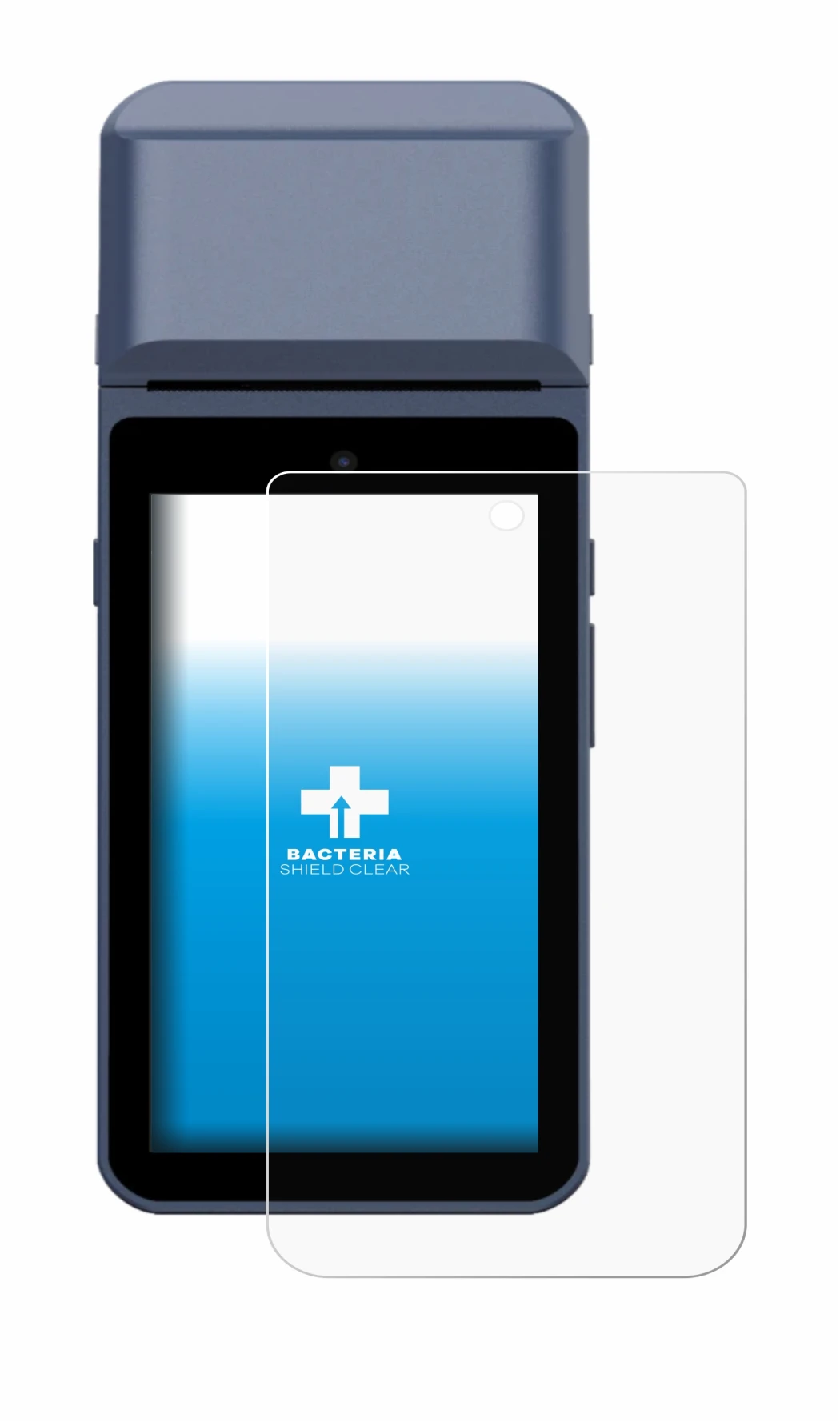 Image of the device Pax M9200 with a wide variety of screen protectors.