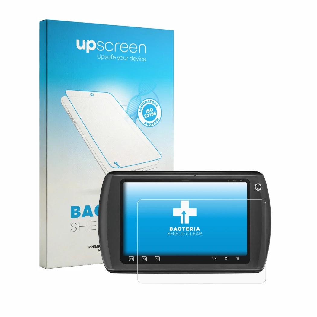 Front side of a product packaging with the brand logo upscreen. Next to it is the device Zebra ET1 shown with the correspondin
