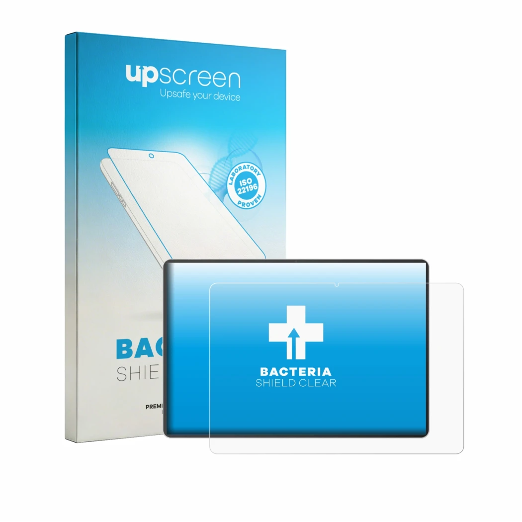 Front side of a product packaging with the brand logo upscreen. Next to it is the device ASUS Pad T3201 shown with the corresp