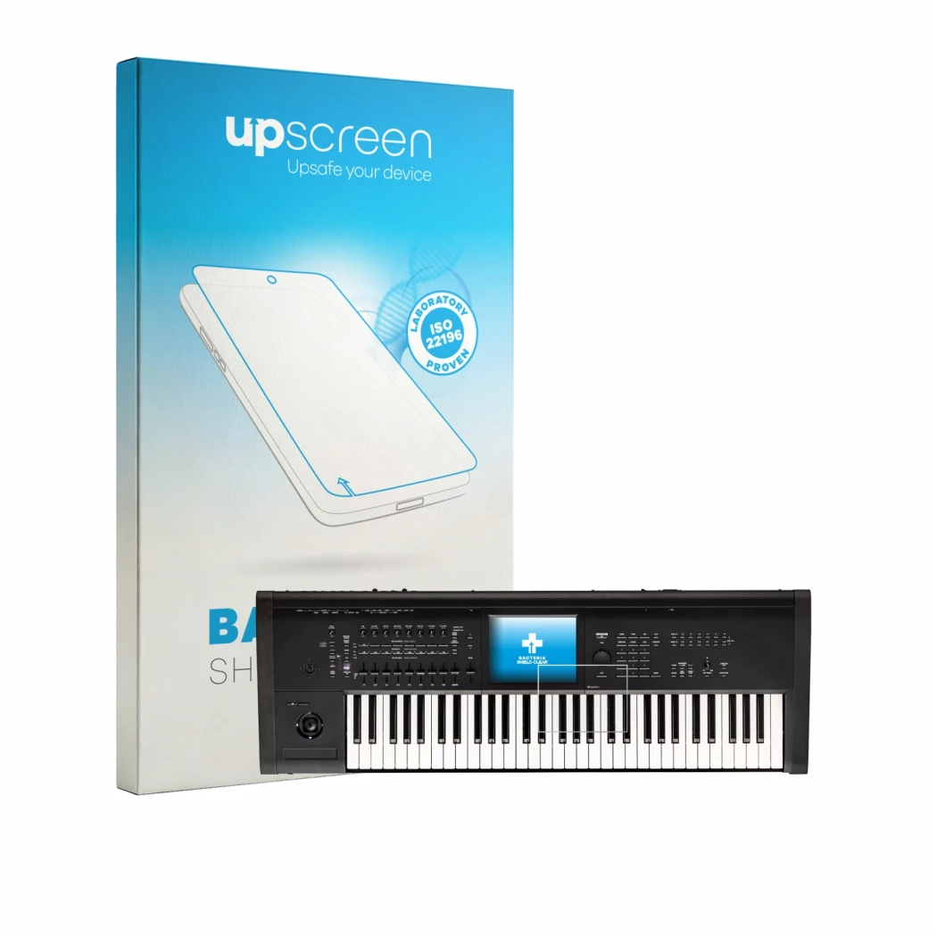 Front side of a product packaging with the brand logo upscreen. Next to it is the device KORG Kronos 3 (2025) 61 shown with th