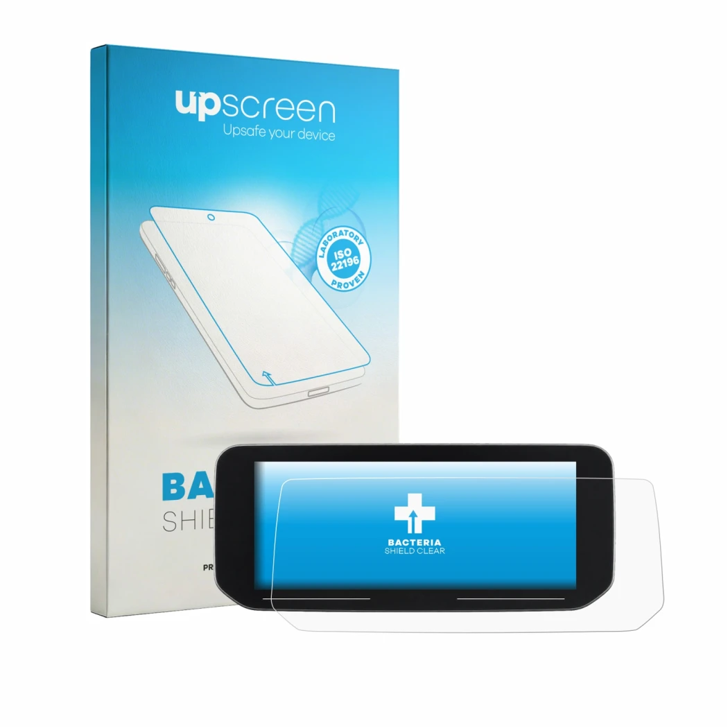Front side of a product packaging with the brand logo upscreen. Next to it is the device BMW C 400 GT 10.25