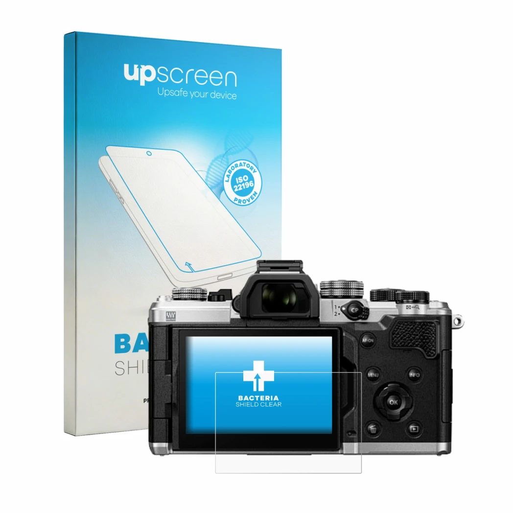 Front side of a product packaging with the brand logo upscreen. Next to it is the device OM System OM-3 ASTRO shown with the c