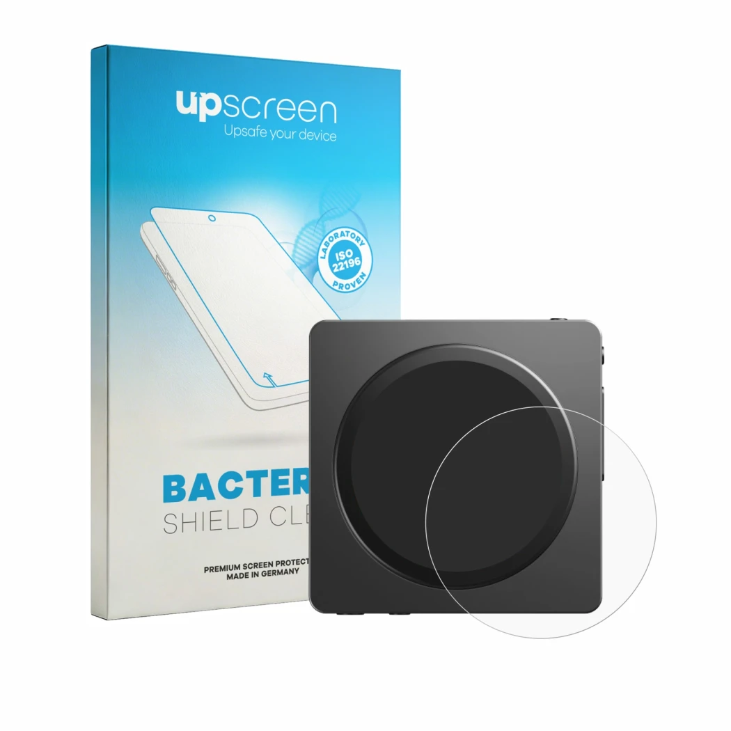 Front side of a product packaging with the brand logo upscreen. Next to it is the device FiiO SnowSky Disc shown with the corr