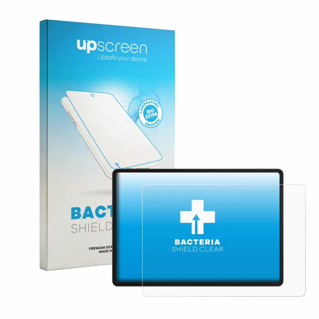 Front side of a product packaging with the brand logo upscreen. Next to it is the device TCL Tab A1 Plus NXTPAPER shown with t