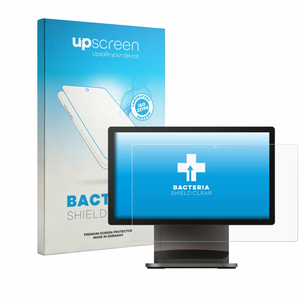Front side of a product packaging with the brand logo upscreen. Next to it is the device Sunmi T3 shown with the corresponding