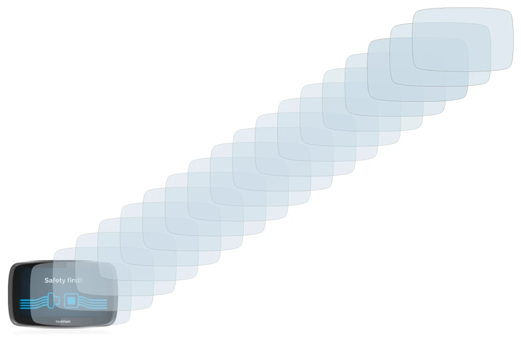 Image of the device TomTom GO 5000 with a wide variety of screen protectors.