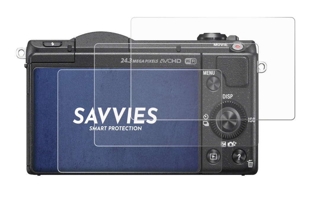 Image of the device Sony Alpha 5100 (DSLR-A5100) with a wide variety of screen protectors.