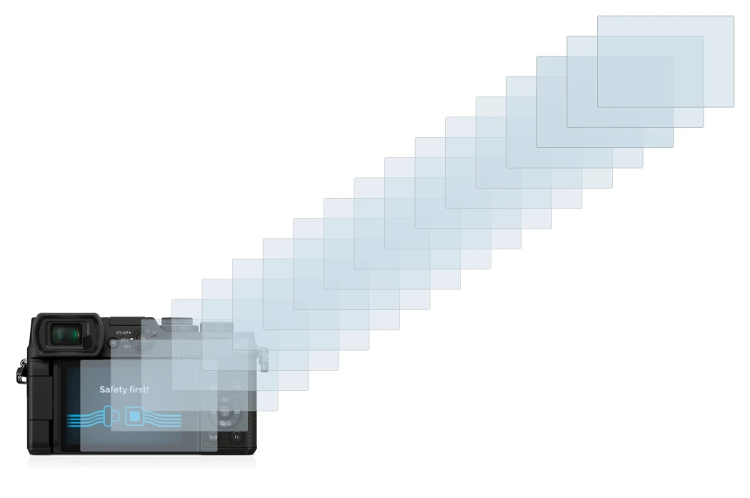 Image of the device Panasonic Lumix DMC-GX8 with a wide variety of screen protectors.