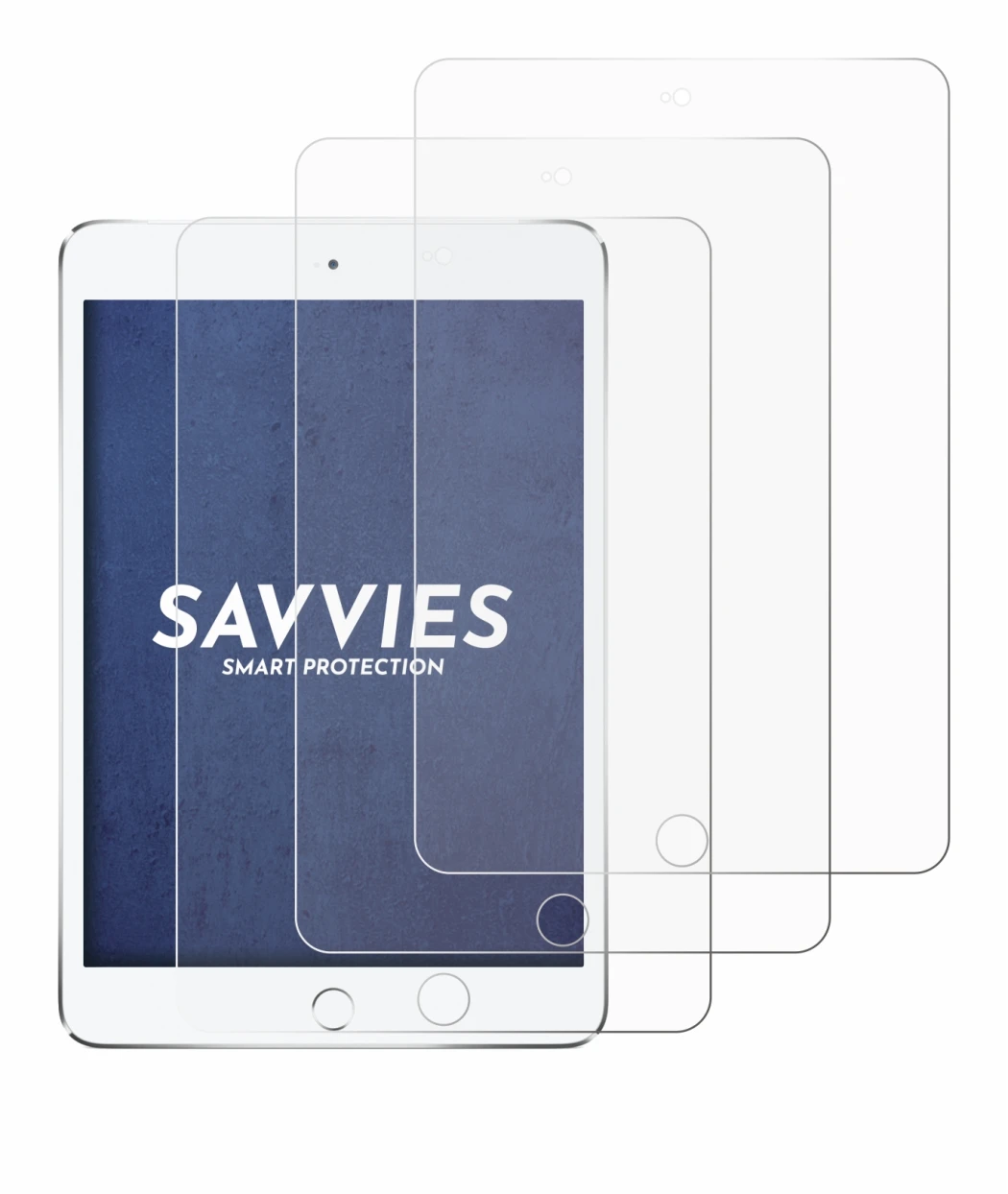 Image of the device Apple iPad Mini 4 2015 with a wide variety of screen protectors.