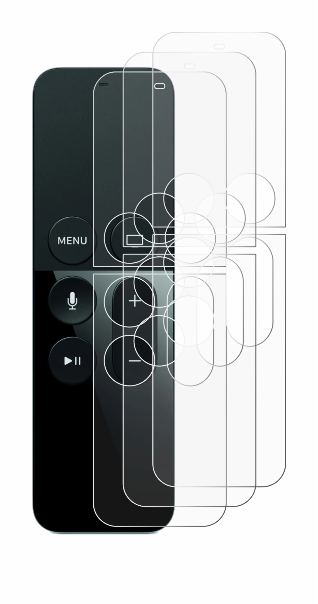 Image of the device Apple Remote Control Apple TV 4 with a wide variety of screen protectors.