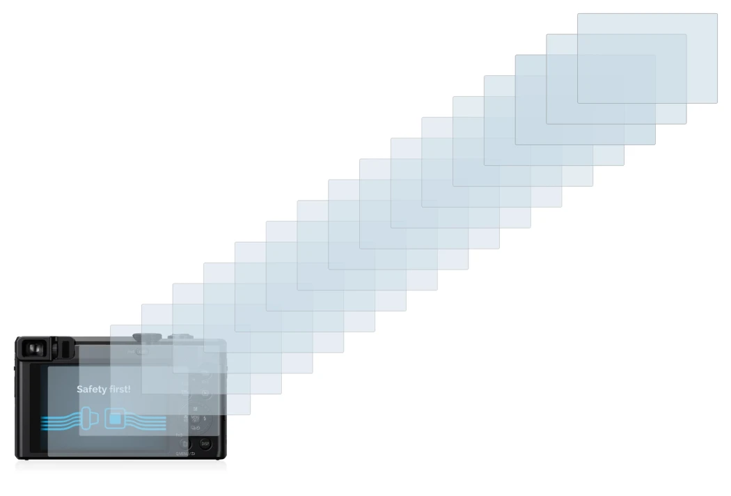 Image of the device Panasonic Lumix DMC-TZ81 with a wide variety of screen protectors.