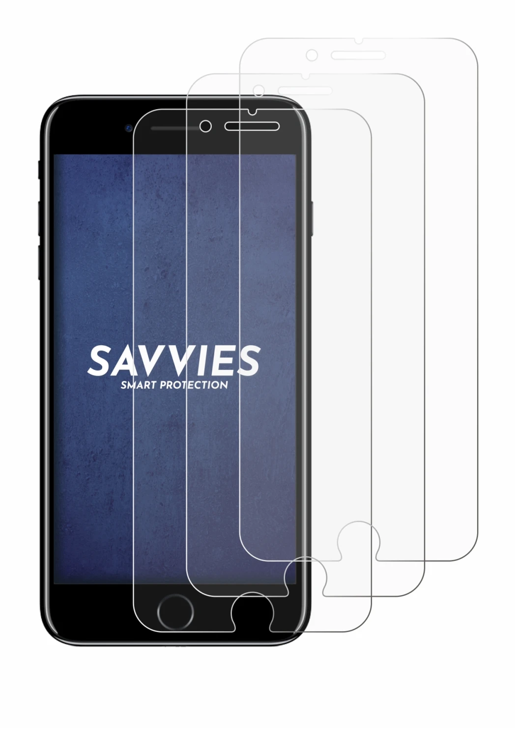 Image of the device Apple iPhone 7 Plus with a wide variety of screen protectors.