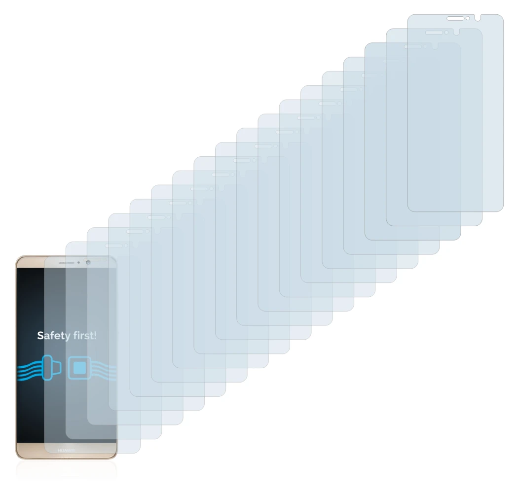 Image of the device Huawei Mate 9 with a wide variety of screen protectors.