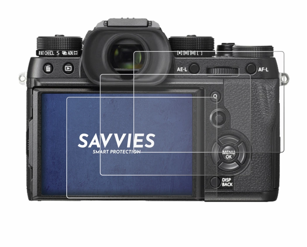 Image of the device Fujifilm X-T2 with a wide variety of screen protectors.