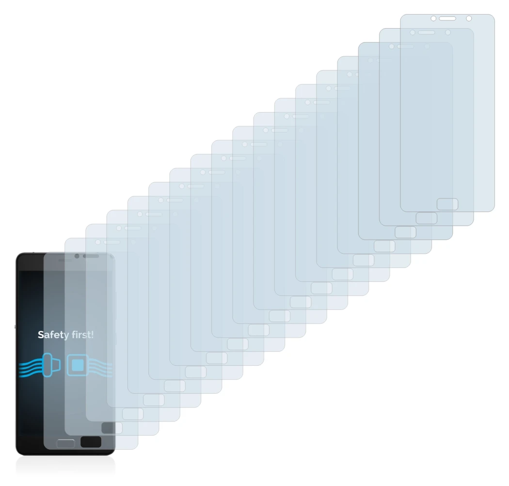 Image of the device Lenovo P2 with a wide variety of screen protectors.