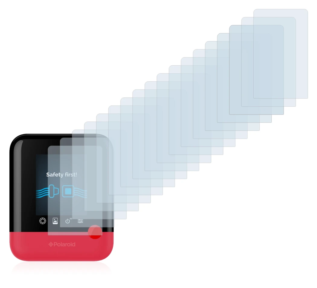 Image of the device Polaroid Pop with a wide variety of screen protectors.