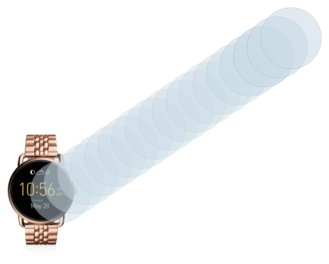 Image of the device Fossil Q Wander with a wide variety of screen protectors.